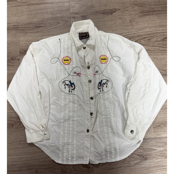 Women's Circle T Rodeo Western Shirt 22x25 Vintage - Picture 1 of 5